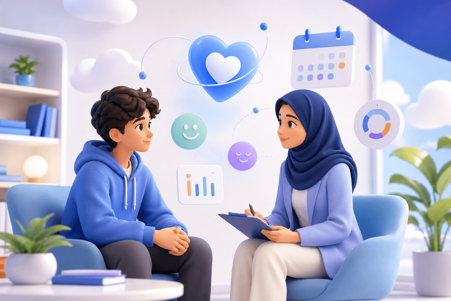 گفتوگوی حمایتی دانشآموز و مشاور مدرسه